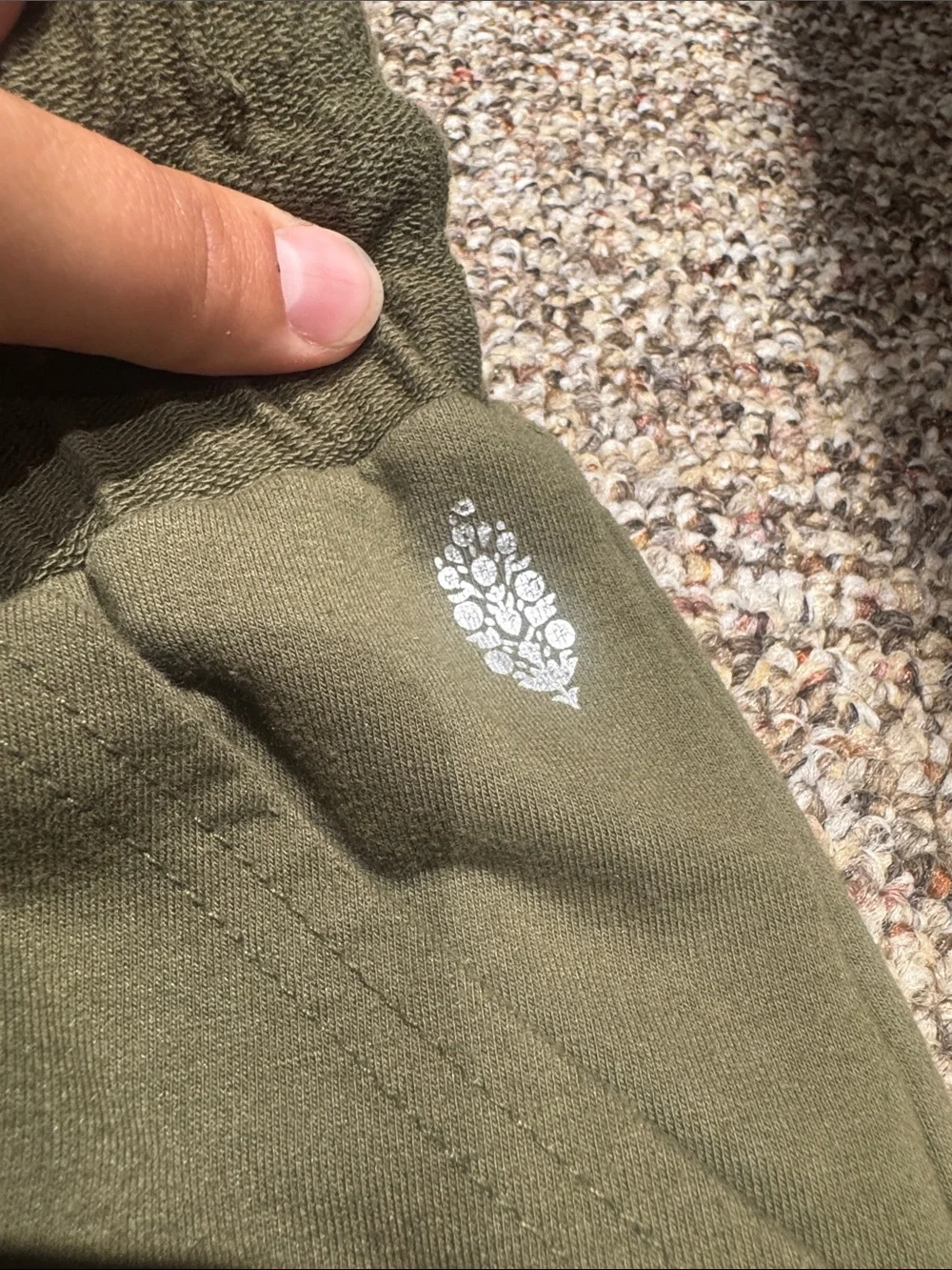 Free People Olive Green Drawstring Lounge Pants